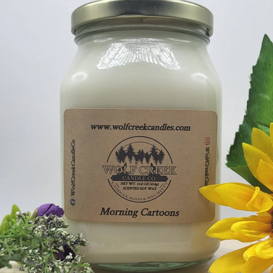 Our Candle Of the Month! Morning Cartoons!!!!