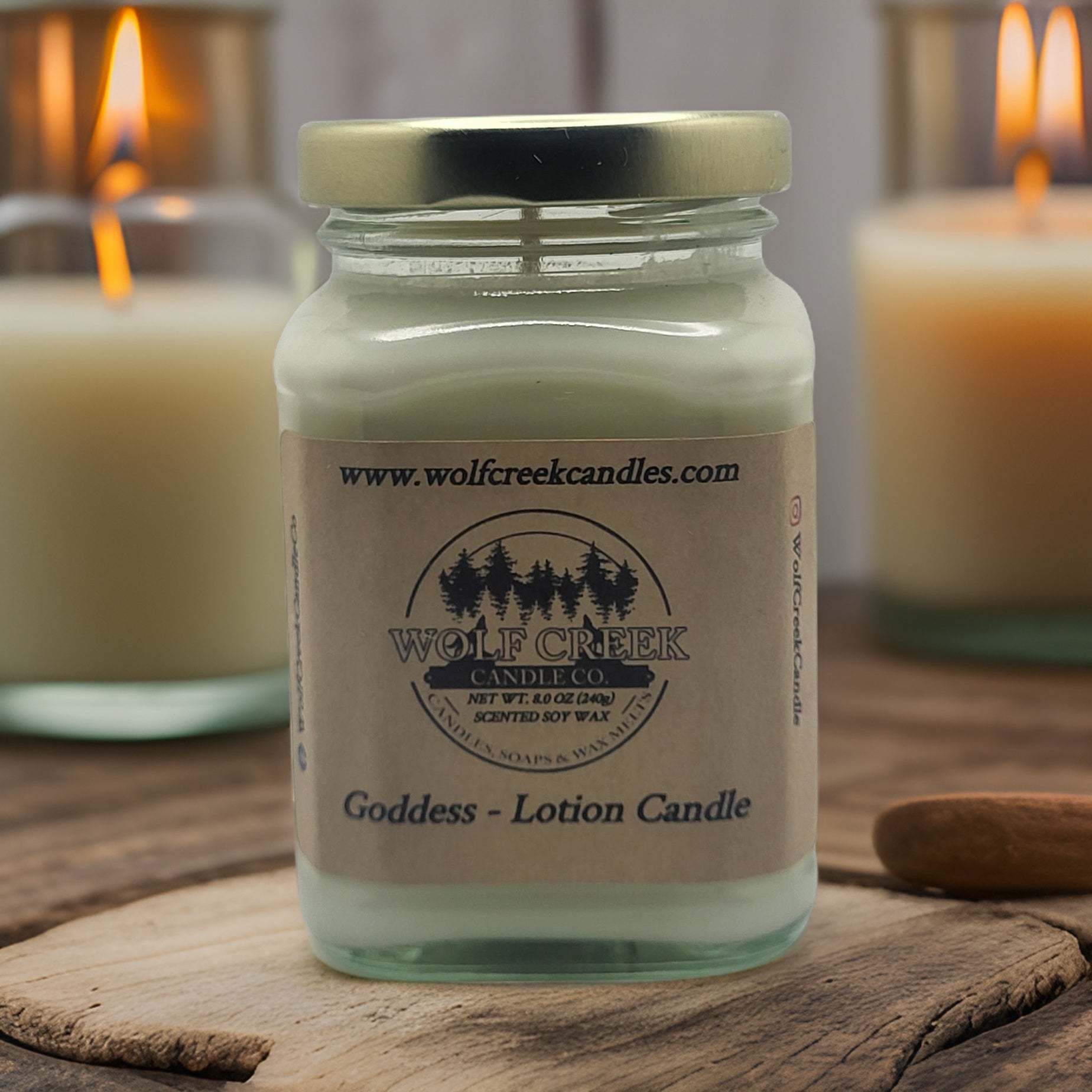 Goddess Coconut / Soy Lotion Candle - Wolf Creek Candle Co.