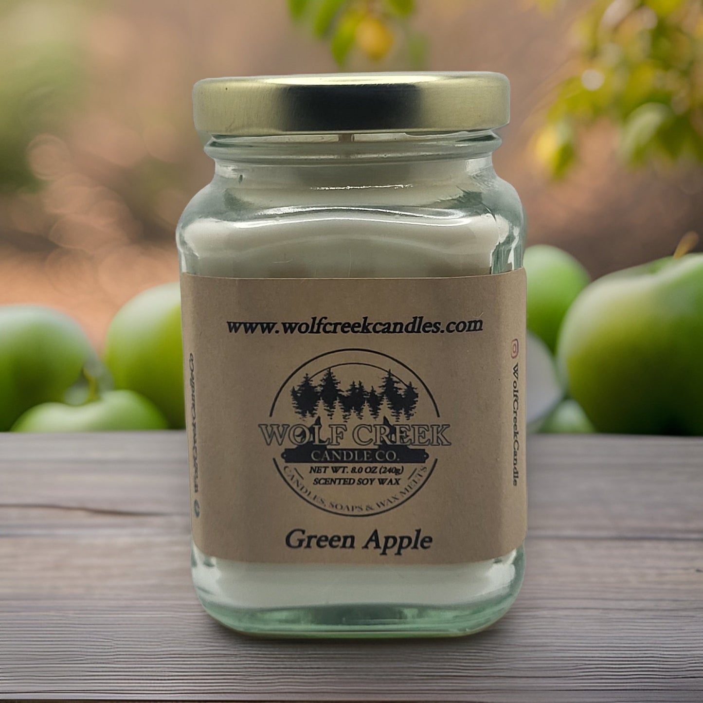 Green Apple Soy Candle - Wolf Creek Candle Co.