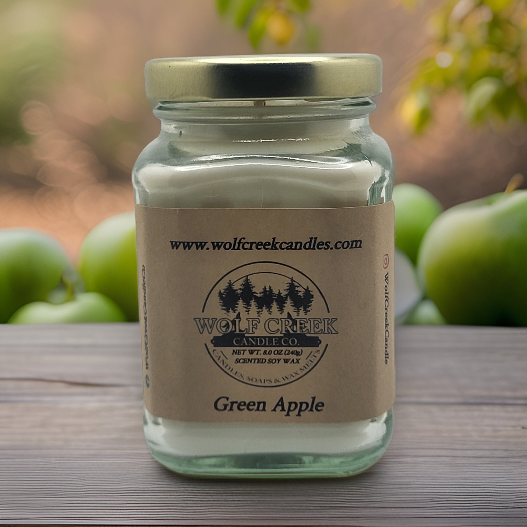 Green Apple Soy Candle - Wolf Creek Candle Co.