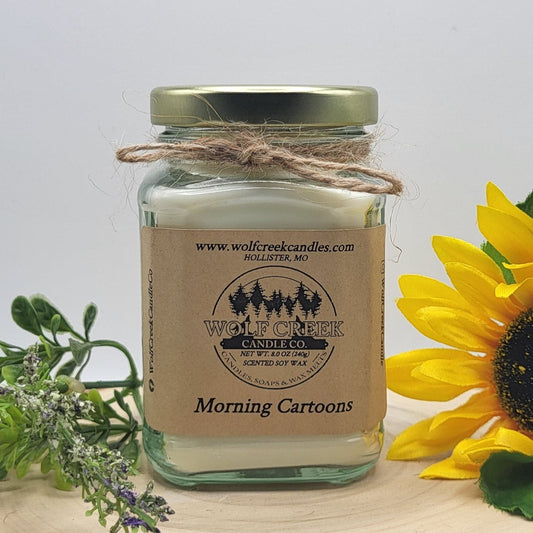 Morning Cartoons 8 oz | Candle - Wolf Creek Candle Co.