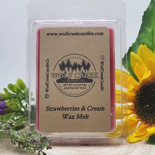 Strawberries & Cream Wax Melt - Wolf Creek Candle Co.