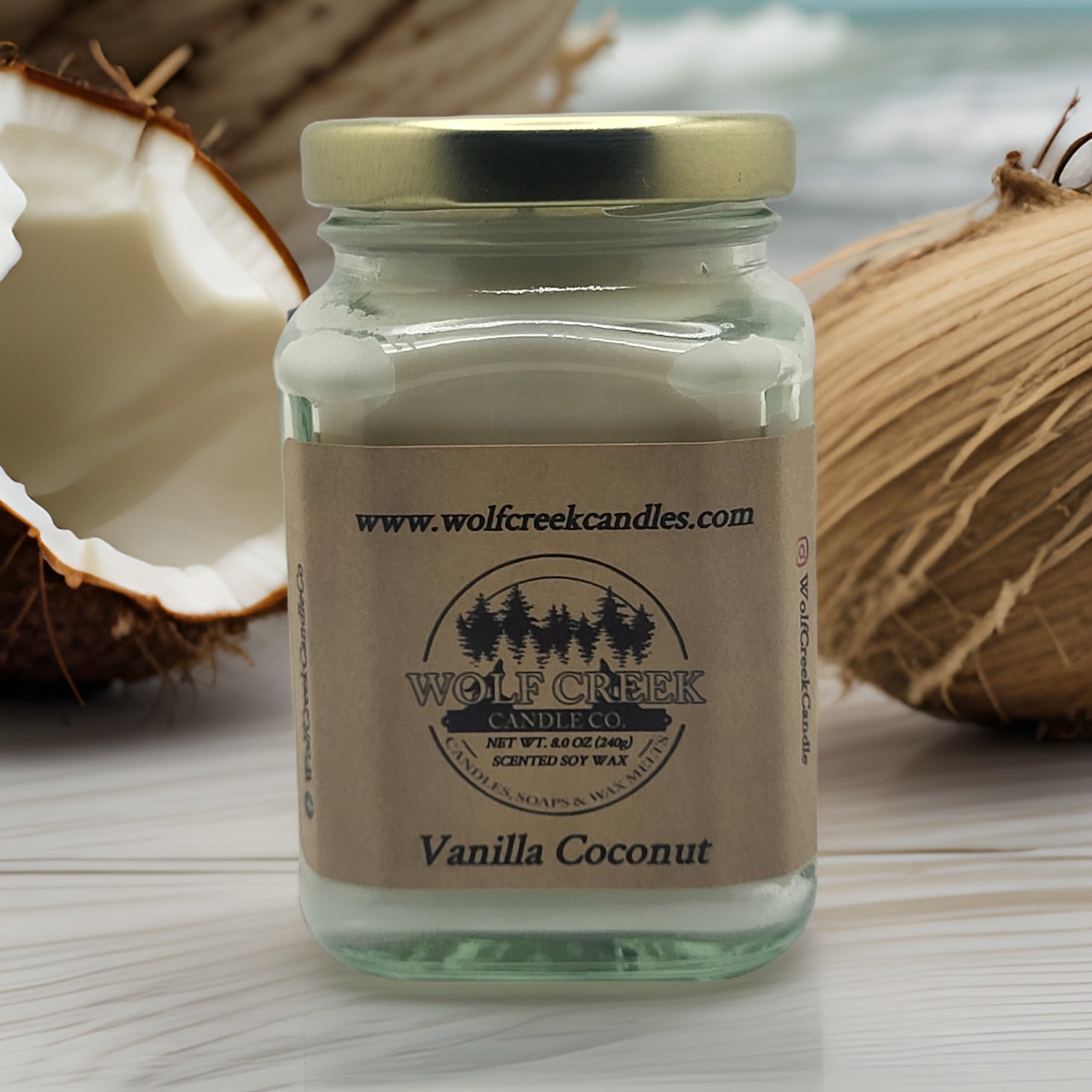 Vanilla Coconut Soy Candle - Wolf Creek Candle Co.